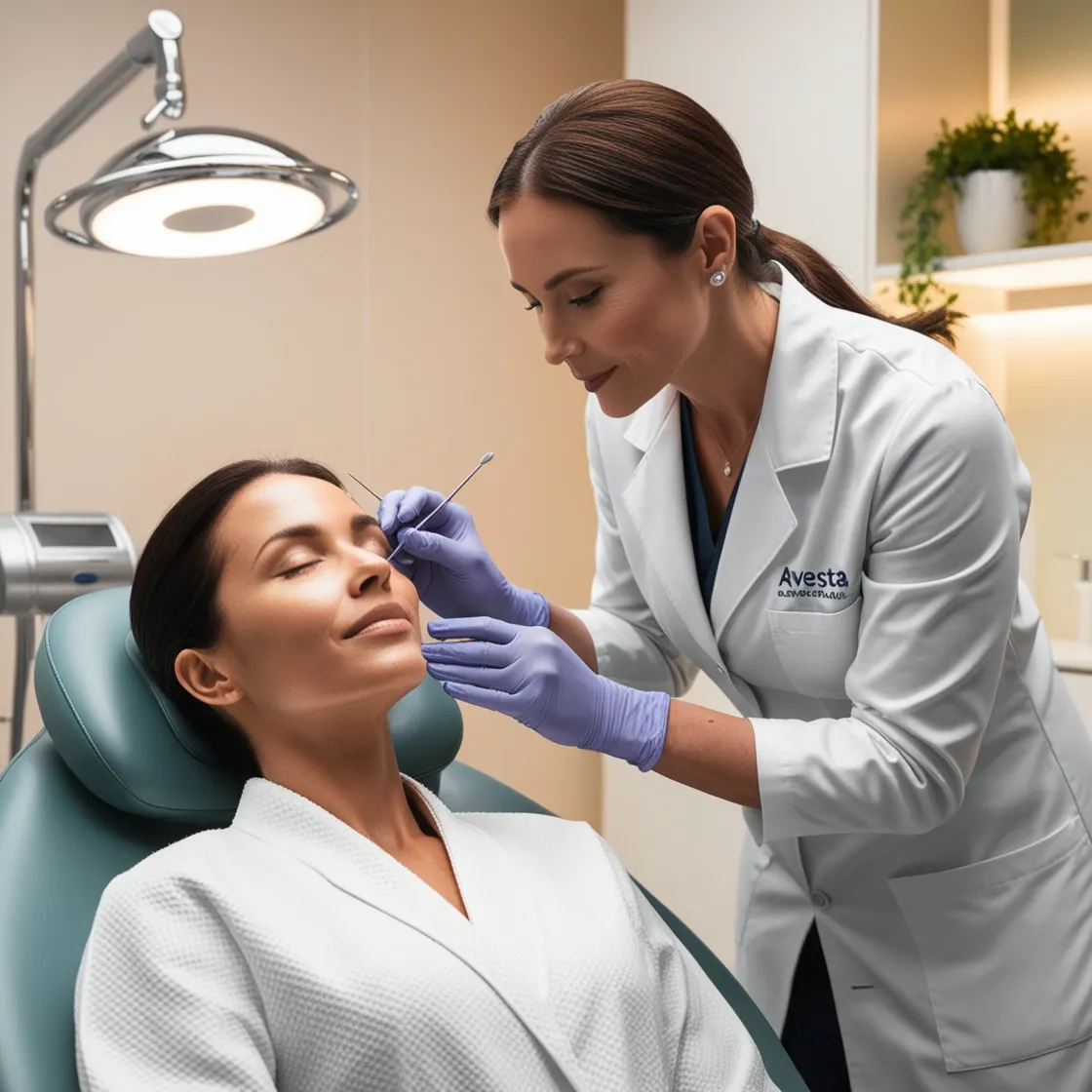 A woman who uses Avesta laser center services